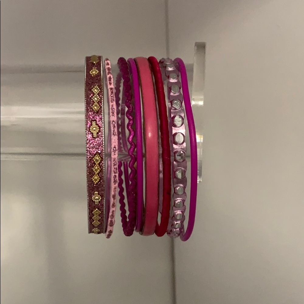 Pink bracelet set